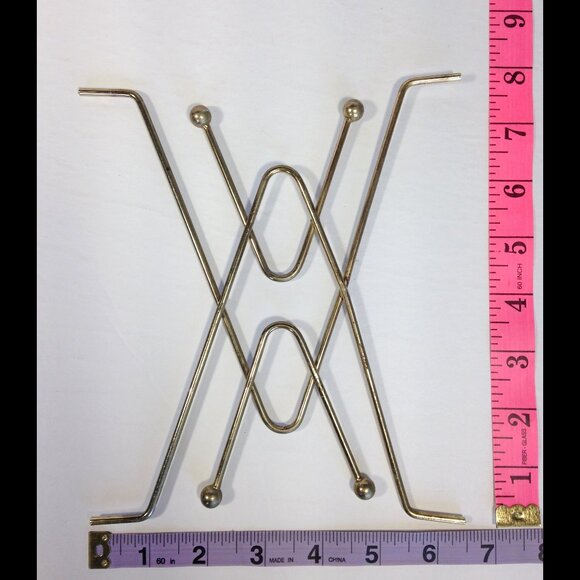 Lot of 4 Metal Mid Century Furniture Decorative Inserts coffee table etc - Picture 4 of 5